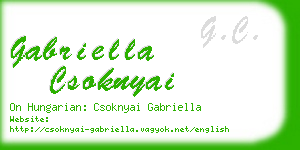 gabriella csoknyai business card